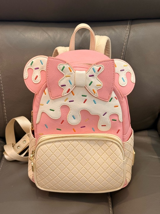 Loungefly Handbags - Disney Minnie Mouse Ice Cream and Sprinkles Mini Backpack with Bow